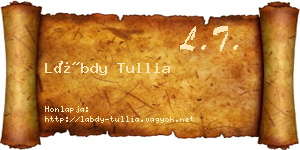 Lábdy Tullia névjegykártya